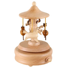 Charger l'image dans la galerie, Boîte à musique petits chevaux en bois