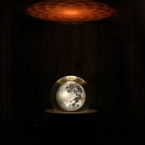 Boîte à musique lumineuse Lune sphère en crystal