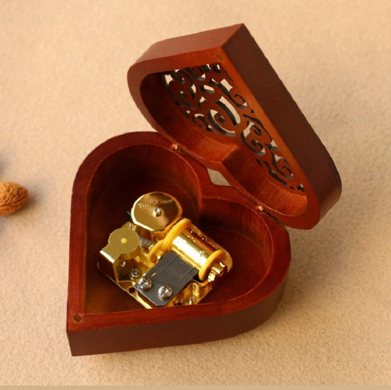 Boîte à musique en forme de coeur en bois - GAROSA - Mélodieuse et Boîte à musique en forme de coeur en bois - GAROSA - Mélodieuse et